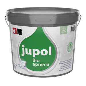 JUPOL Bio Apnena unutrašnja boja je izrađena na osnovi gašenog kreča. Zbog visokog sadržaja gašenog kreča ima jak dezinfekcijski učinak.