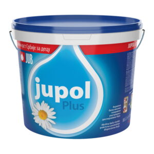 JUPOL PLUS - visokopokrivna disperzivna boja za unutrašnje zidove, jeste poslednja generacija boje sa formulom koju odlikuje izuzetno nizak sadržaj lako isparljivih organskih materija.