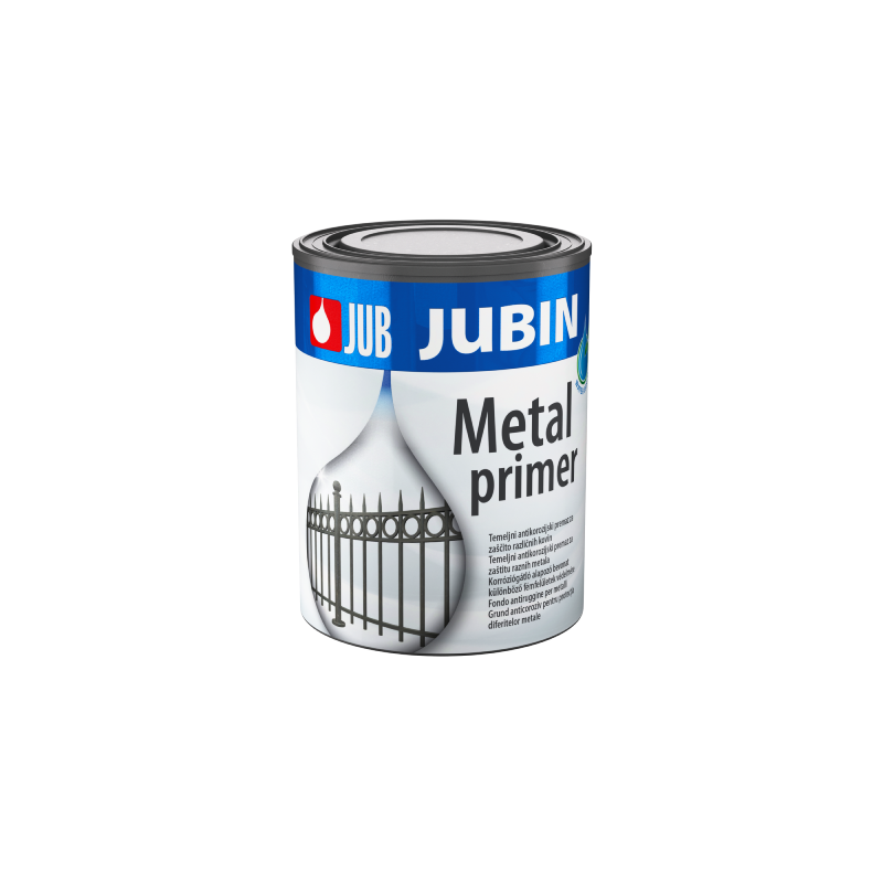 JUBIN Metal Primer - osnovna boja za metal na vodenoj bazi 1 JUBIN Metal Primer osnovna boja za metal na vodenoj bazi. Plastična kantica 0,65l
